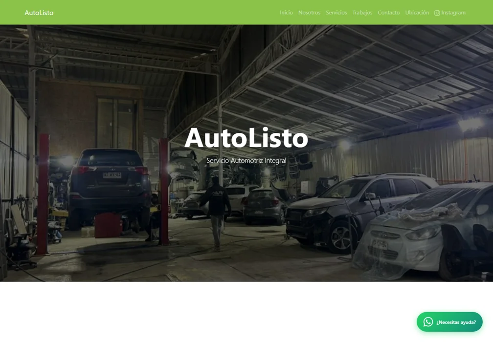 Captura real del sitio AutoListo